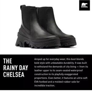 SOREL / Brex-Chelsea / Rainy Day /  Boots / Waterproof / Black / Size 9